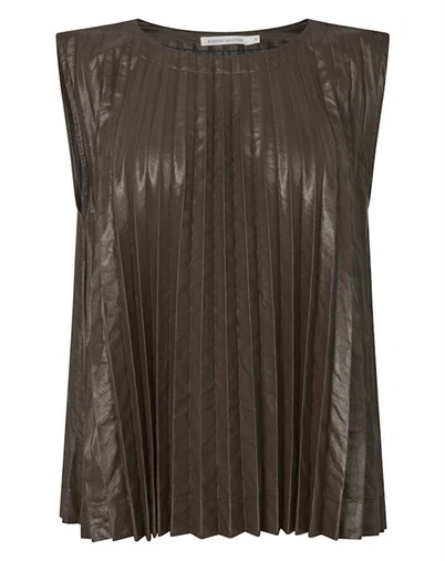 Rabens Saloner - Sinem Pleats Top - French Toast